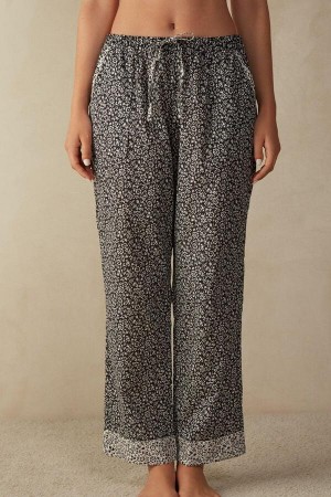 Intimissimi A Floral Affair Canvas Pants Pyjamas Dame Grå | NOTV3987