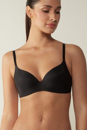 Intimissimi Adele Triangle in Ultralight Microfiber BH Dame Svarte | NOIS4633