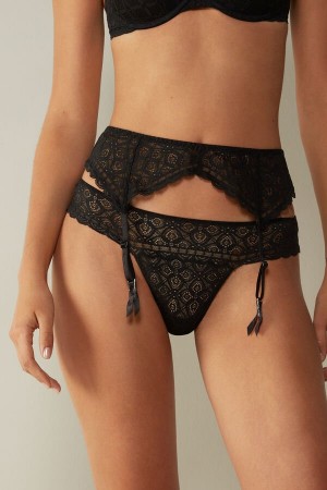 Intimissimi Blonder Garter Belt Dameundertøy Dame Svarte | NOOR4164