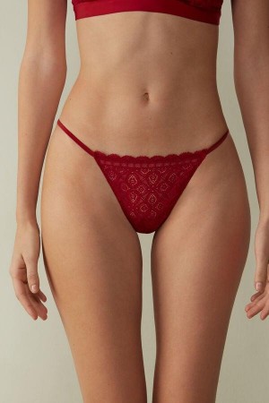 Intimissimi Blonder String Thong Truser Dame Rød | NOSO3772