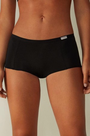 Intimissimi Bomull Boyshorts Truser Dame Svarte | NOHK3716