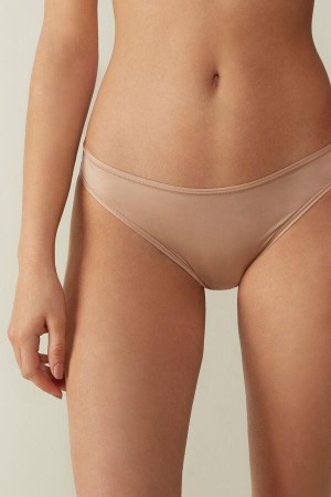 Intimissimi Brazilian in Ultralight Microfiber Truser Dame Beige | NOEX3521