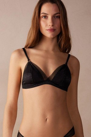 Intimissimi Cool Minimal Emma Triangle BH Dame Svarte | NOWY4920