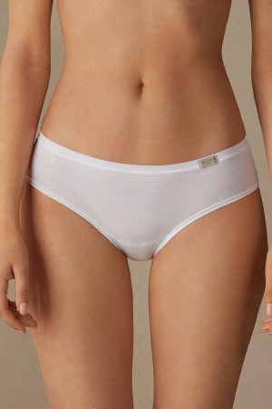 Intimissimi Cozy in Bomull Truser Dame Hvite | NOBC3655