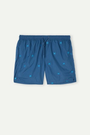 Intimissimi Embroidered Crab Badeshorts Herre Blå | NOKI3330