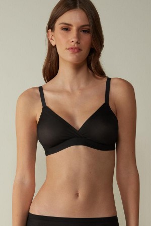 Intimissimi Emma Invisible Touch Triangle BH Dame Svarte | NOMA4616