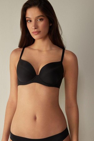 Intimissimi Irina Microfiber Balconette BH Dame Svarte | NOPQ4937