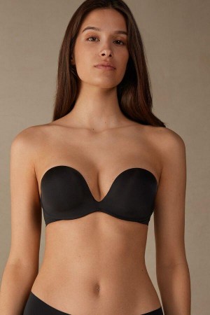 Intimissimi Monica Bandeau in Ultralight Microfiber BH Dame Svarte | NOYU4841