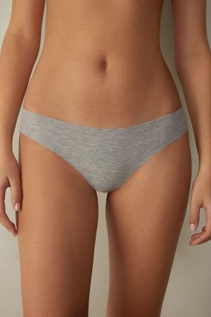 Intimissimi Seamless Supima® Bomull Brazilian Truser Dame Lyse Grå | NOTV3492