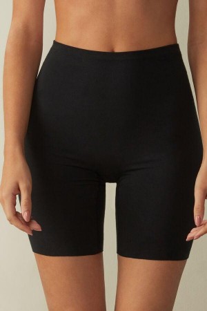 Intimissimi Seamless Supima® Bomull Shorts Truser Dame Svarte | NOFM3718