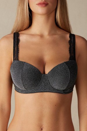 Intimissimi Shimmer All Night Love Sofia Balconette BH Dame Sølv | NOMA4537