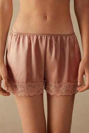 Intimissimi Silk Shorts Pyjamas Dame Rosa | NOAP4058