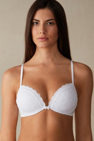 Intimissimi Silvia Push-up in Blonder BH Dame Hvite | NOUT4765