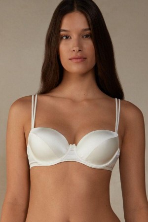 Intimissimi Sofia Balconette in Silk BH Dame Hvite | NOWY5020