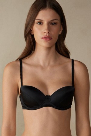 Intimissimi Sofia Balconette in Silk BH Dame Svarte | NOPQ5012