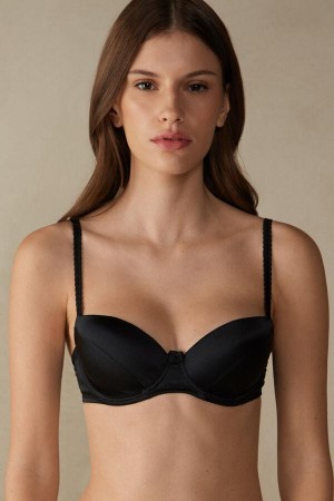 Intimissimi Sofia Balconette in Silk BH Dame Svarte | NOFM4523