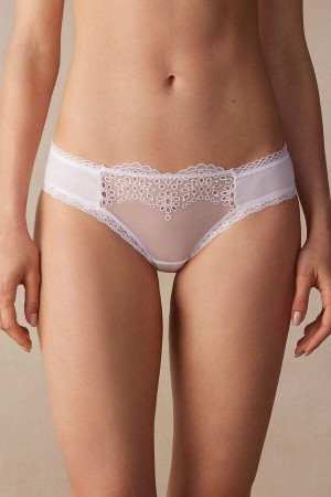 Intimissimi Timeless Simplicity Bomull Truser Dame Hvite | NOVD3708