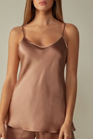 Intimissimi Top in Silk Satin Tank Top Dame Rosa | NOAP4363