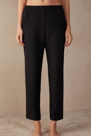 Intimissimi Trousers with Pockets Bukse Dame Svarte | NOWY4275