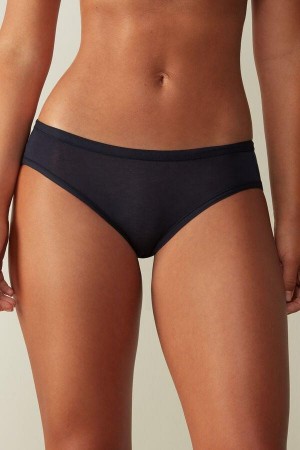 Intimissimi Ultralight Supima® Bomull Briefs Truser Dame Blå | NOIS3620