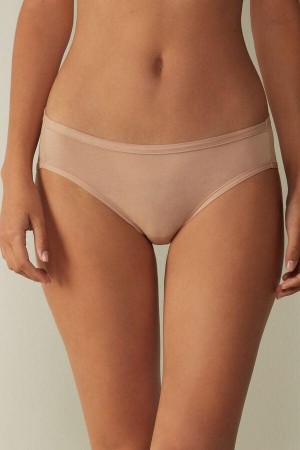 Intimissimi Ultralight Supima® Bomull Briefs Truser Dame Beige | NOVD3604