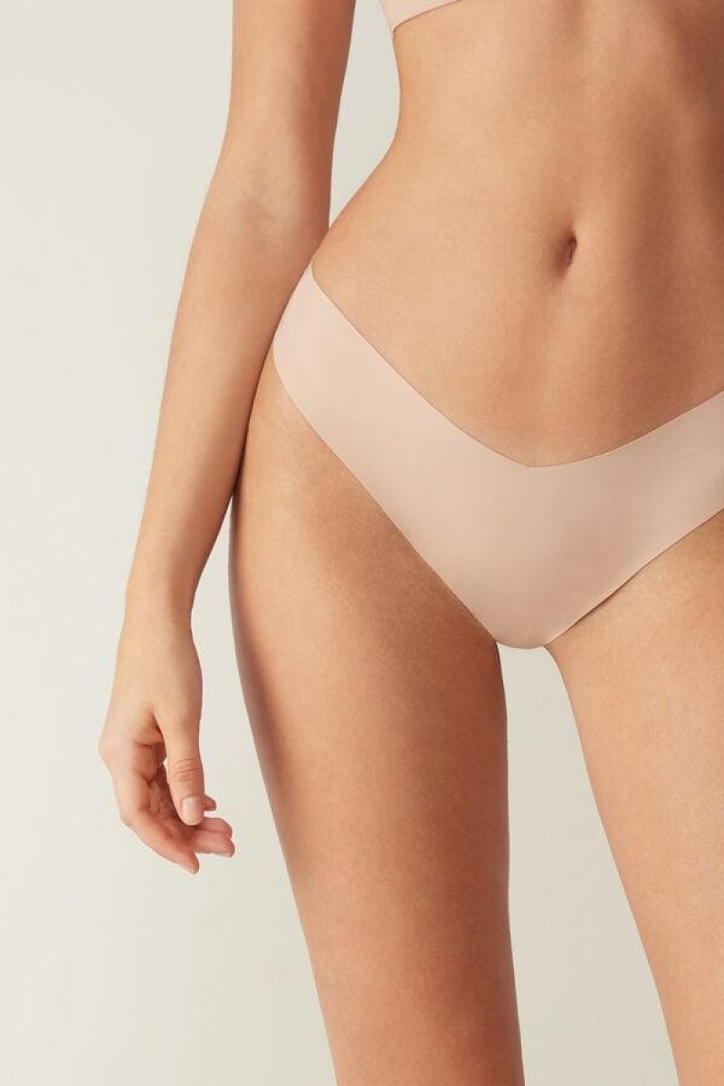 Intimissimi 80s-style Brazilian in Ultralight Microfiber Truser Dame Beige | NOAP3513