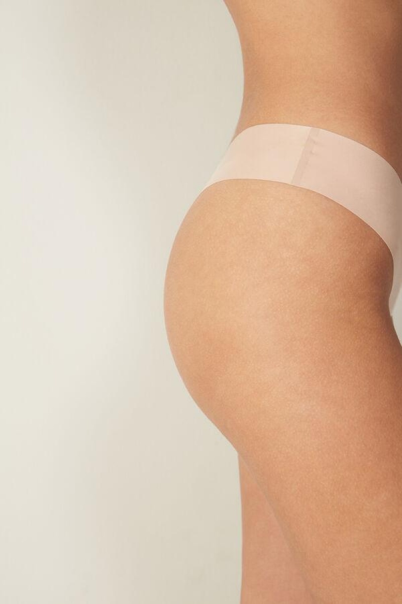 Intimissimi 80s-style Brazilian in Ultralight Microfiber Truser Dame Beige | NOAP3513