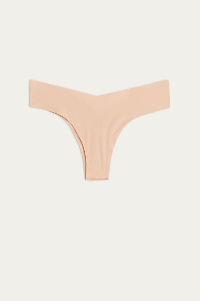 Intimissimi 80s-style Brazilian in Ultralight Microfiber Truser Dame Beige | NOAP3513