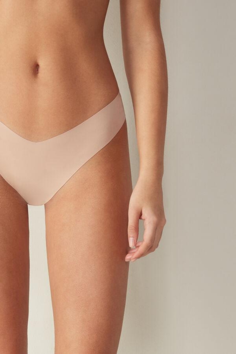 Intimissimi 80s-style Brazilian in Ultralight Microfiber Truser Dame Beige | NOAP3513