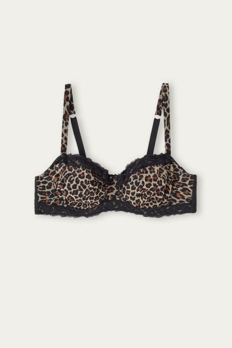 Intimissimi Animal Vibes Daniela Balconette BH Dame Svarte | NOSO4466