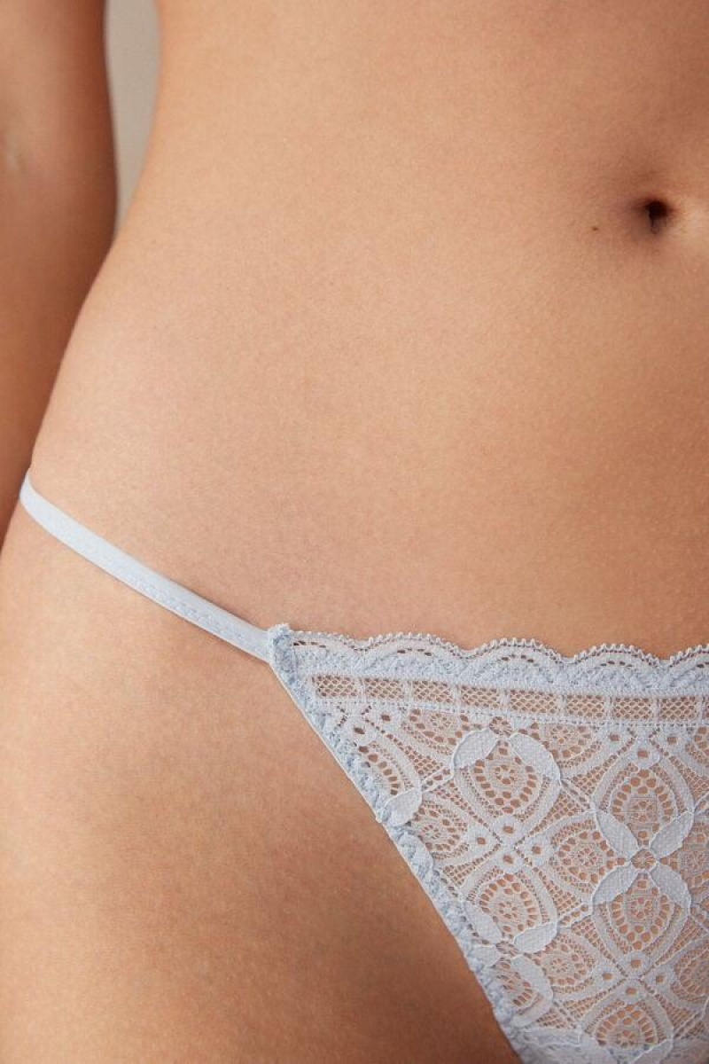 Intimissimi Blonder String Thong Truser Dame Blå | NORW3805