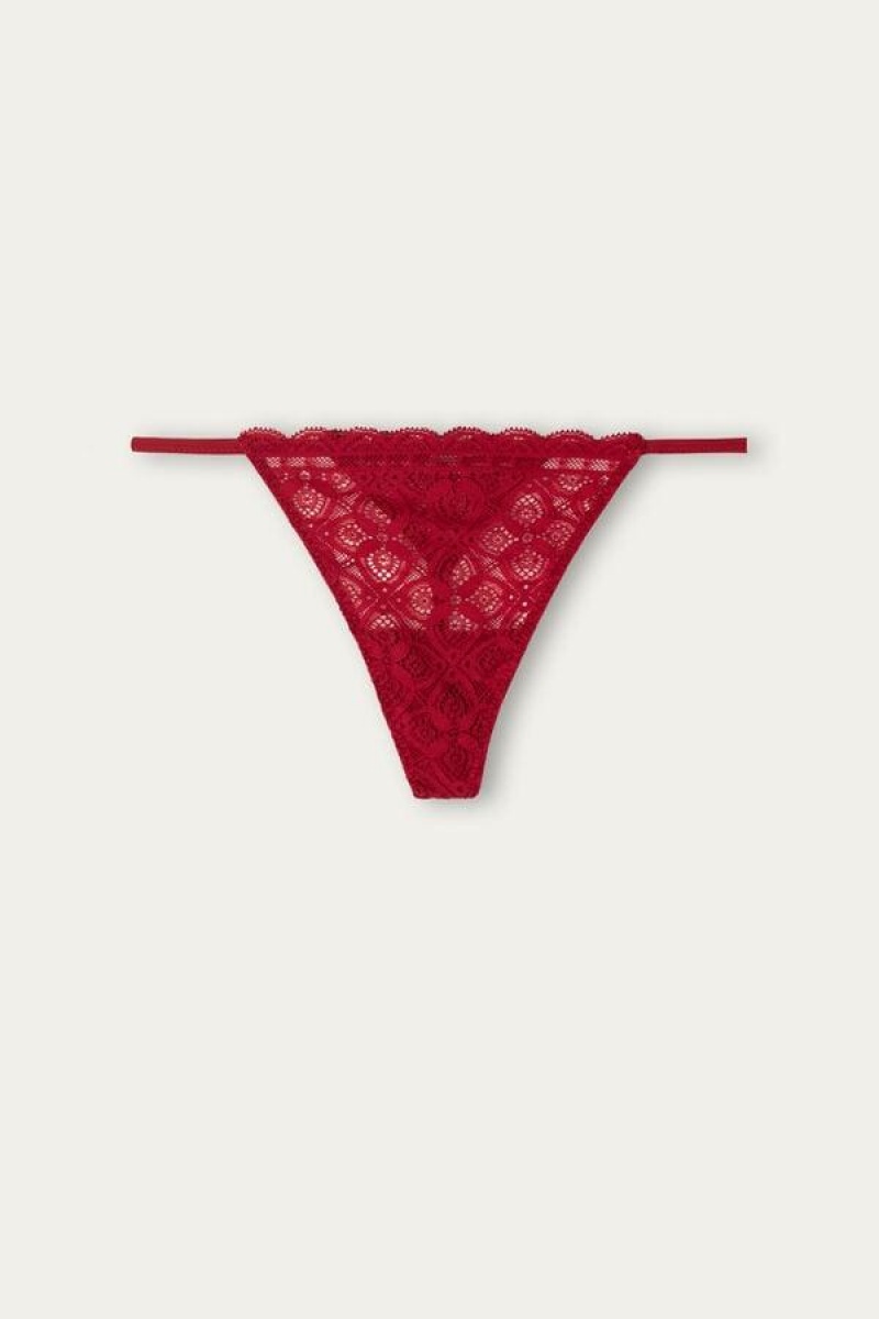 Intimissimi Blonder String Thong Truser Dame Rød | NOSO3772