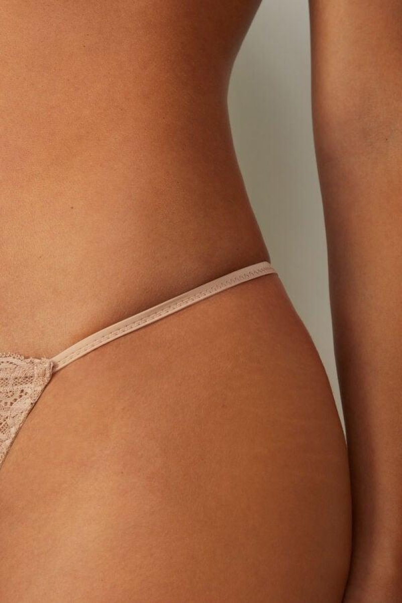 Intimissimi Blonder String Thong Truser Dame Beige | NOHK3767