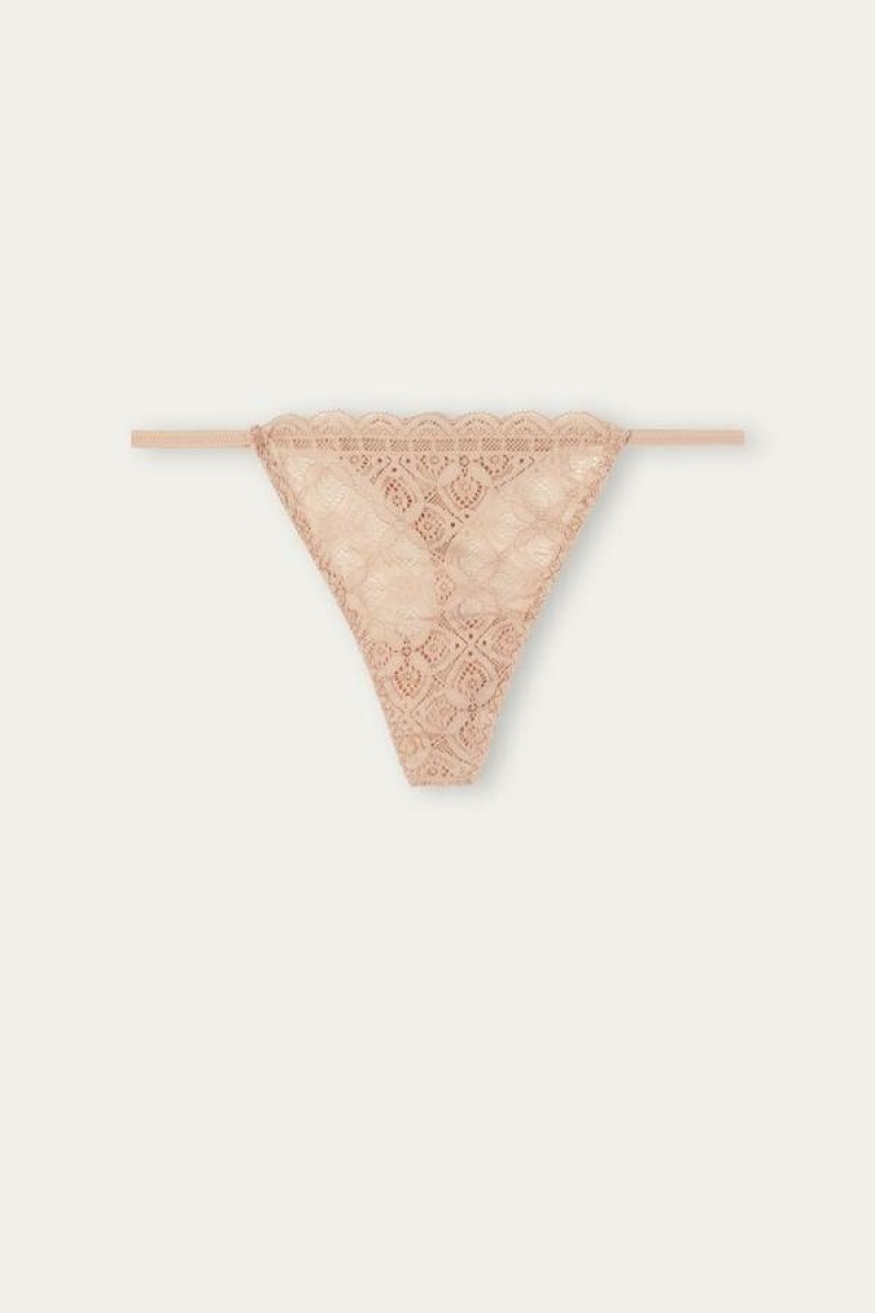 Intimissimi Blonder String Thong Truser Dame Beige | NOHK3767