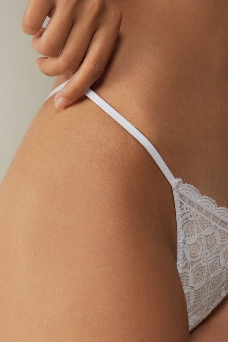 Intimissimi Blonder String Thong Truser Dame Hvite | NOKI3765