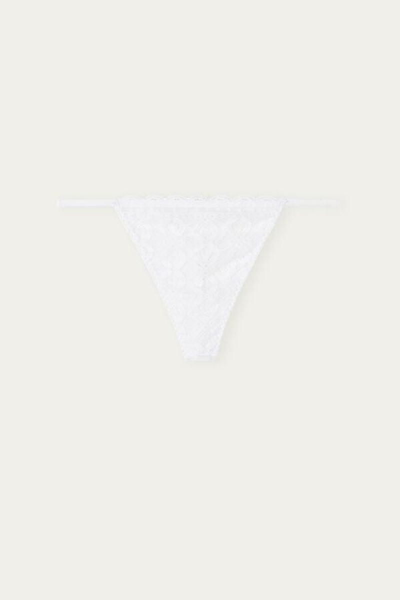 Intimissimi Blonder String Thong Truser Dame Hvite | NOKI3765