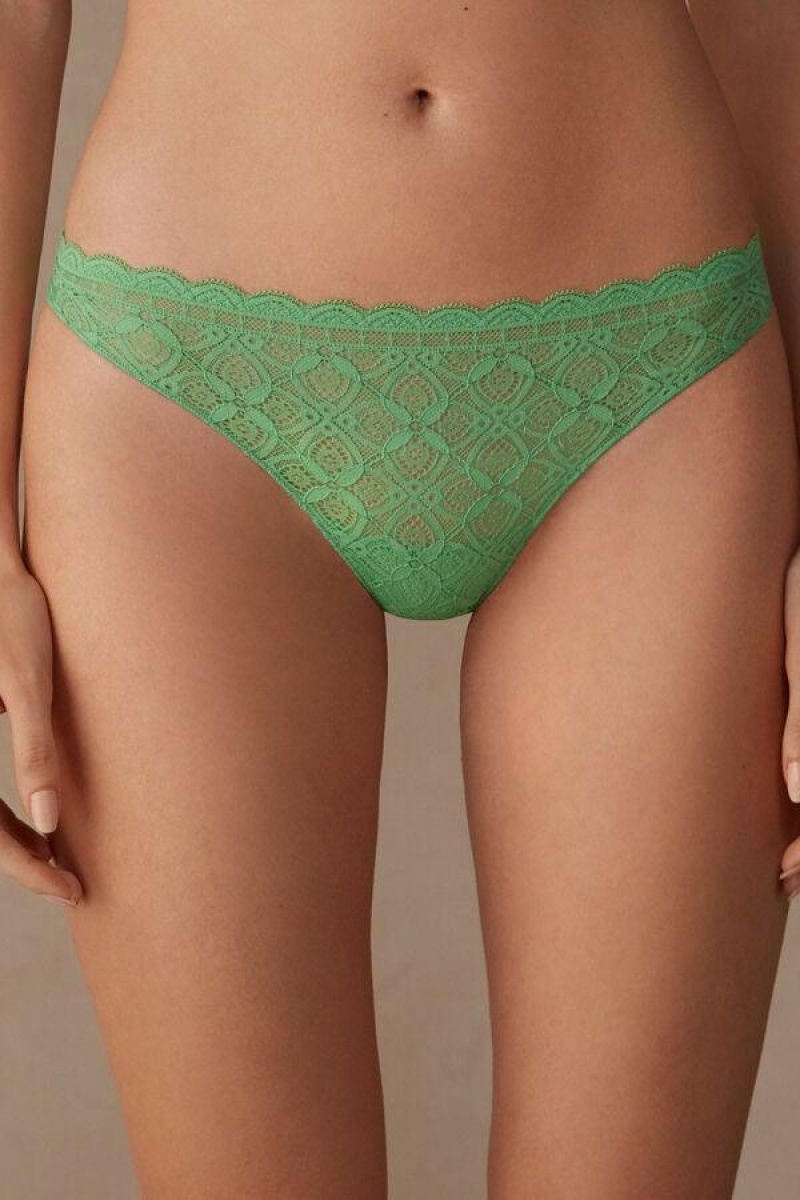 Intimissimi Blonder and Microfiber Brazilian Truser Dame Mint | NOOR3567