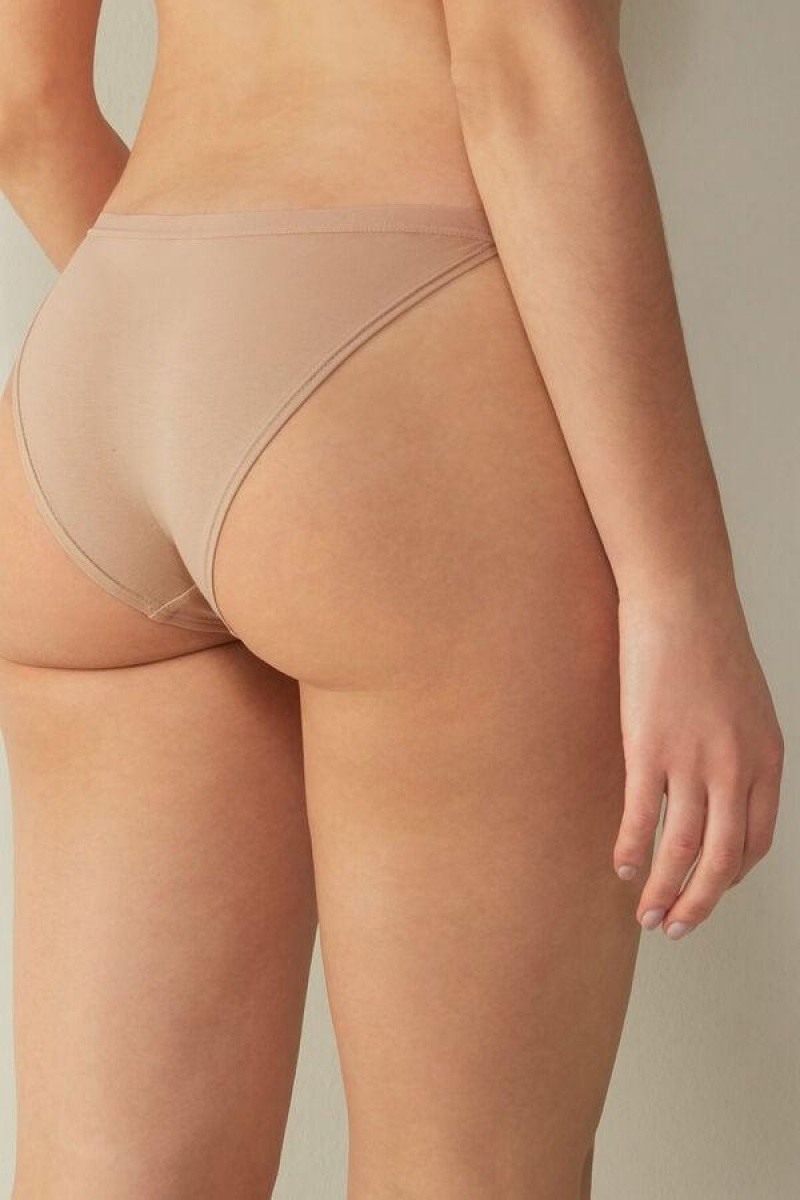 Intimissimi Bomull String Truser Dame Beige | NOPQ3618