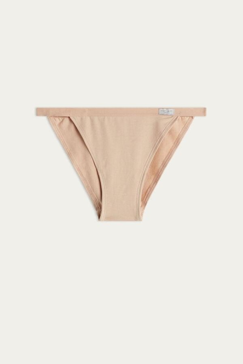 Intimissimi Bomull String Truser Dame Beige | NOPQ3618