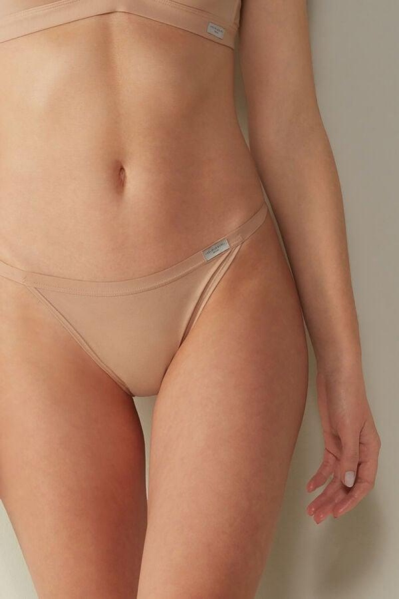 Intimissimi Bomull String Truser Dame Beige | NOPQ3618