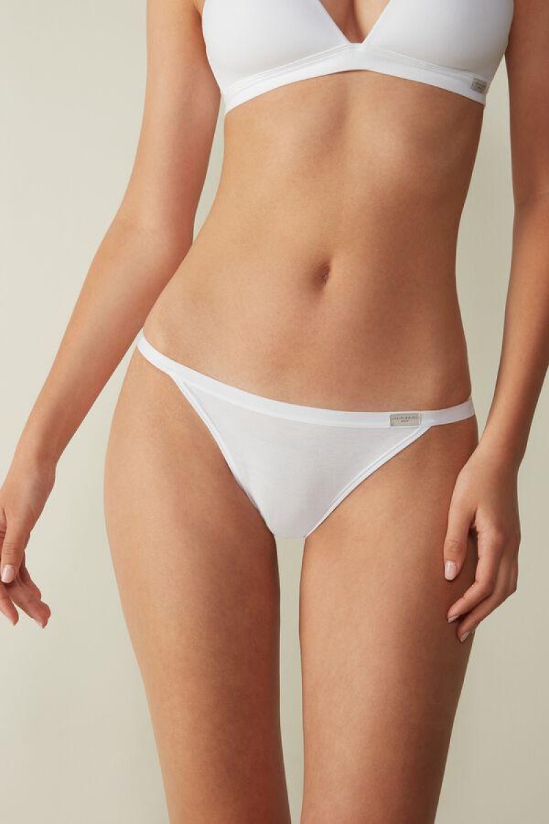 Intimissimi Bomull String Truser Dame Hvite | NODN3615