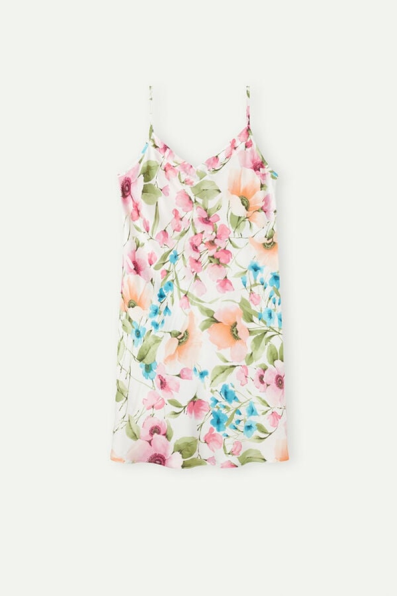 Intimissimi Botanical Lyrics Satin Slip Dameundertøy Dame Multicolor | NOAP4110