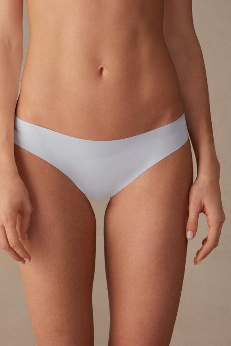 Intimissimi Brazilian in Seamless Ultra Light Microfiber Truser Dame Blå | NORW3572