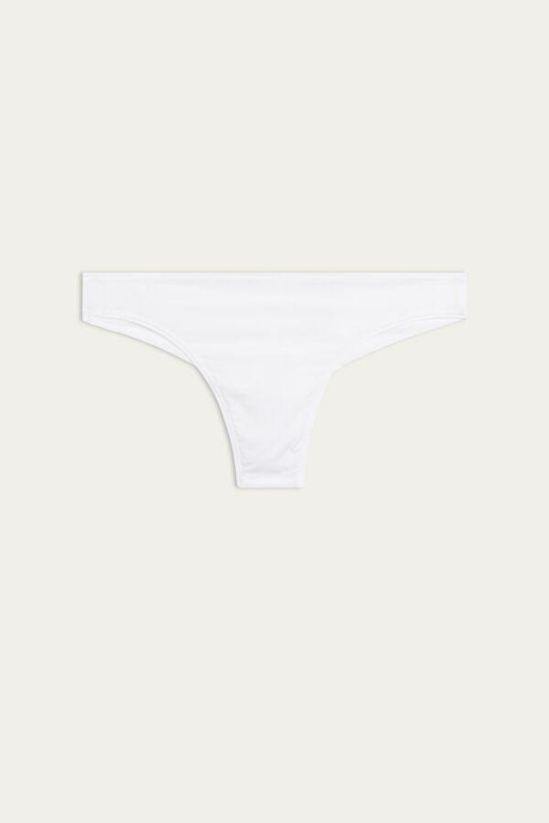 Intimissimi Brazilian in Ultralight Microfiber Truser Dame Hvite | NOQZ3523