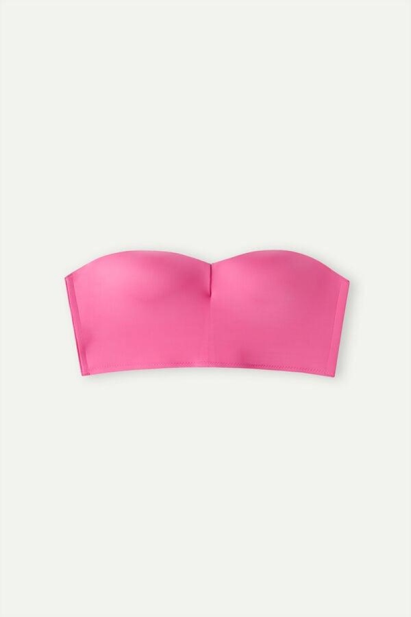 Intimissimi Bustier Top in Ultralight Microfiber BH Dame Rosa | NOPQ4855