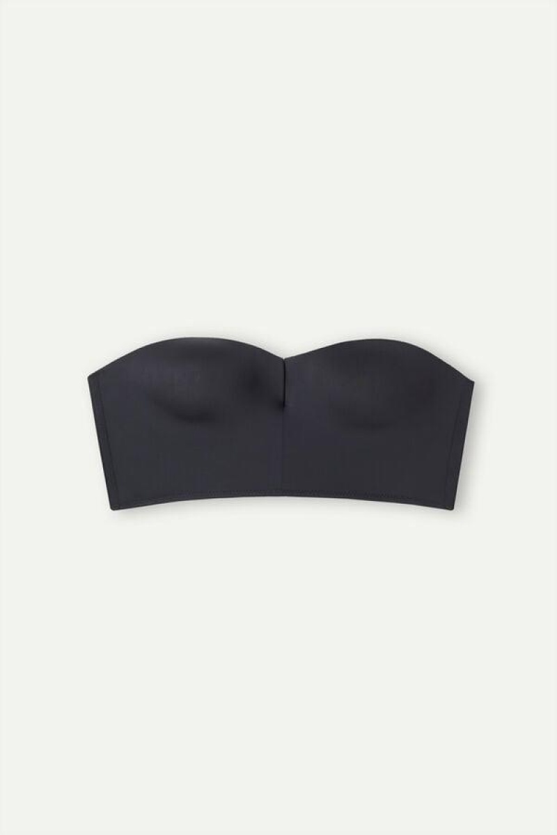 Intimissimi Bustier Top in Ultralight Microfiber BH Dame Svarte | NOAP4854