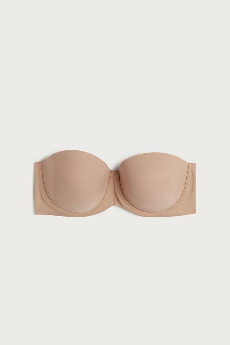 Intimissimi Carola Bandeau in Microfiber BH Dame Beige | NODN4834