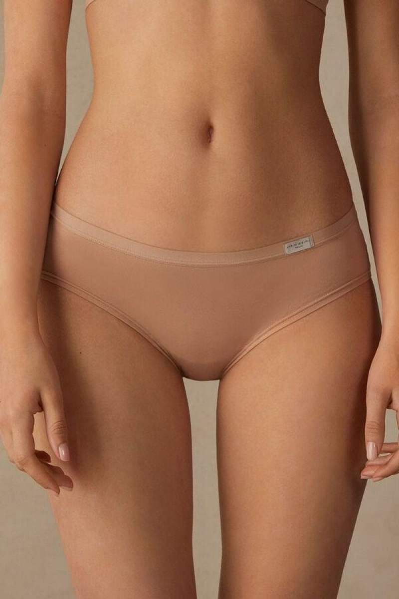 Intimissimi Cozy in Bomull Truser Dame Beige | NOXF3658