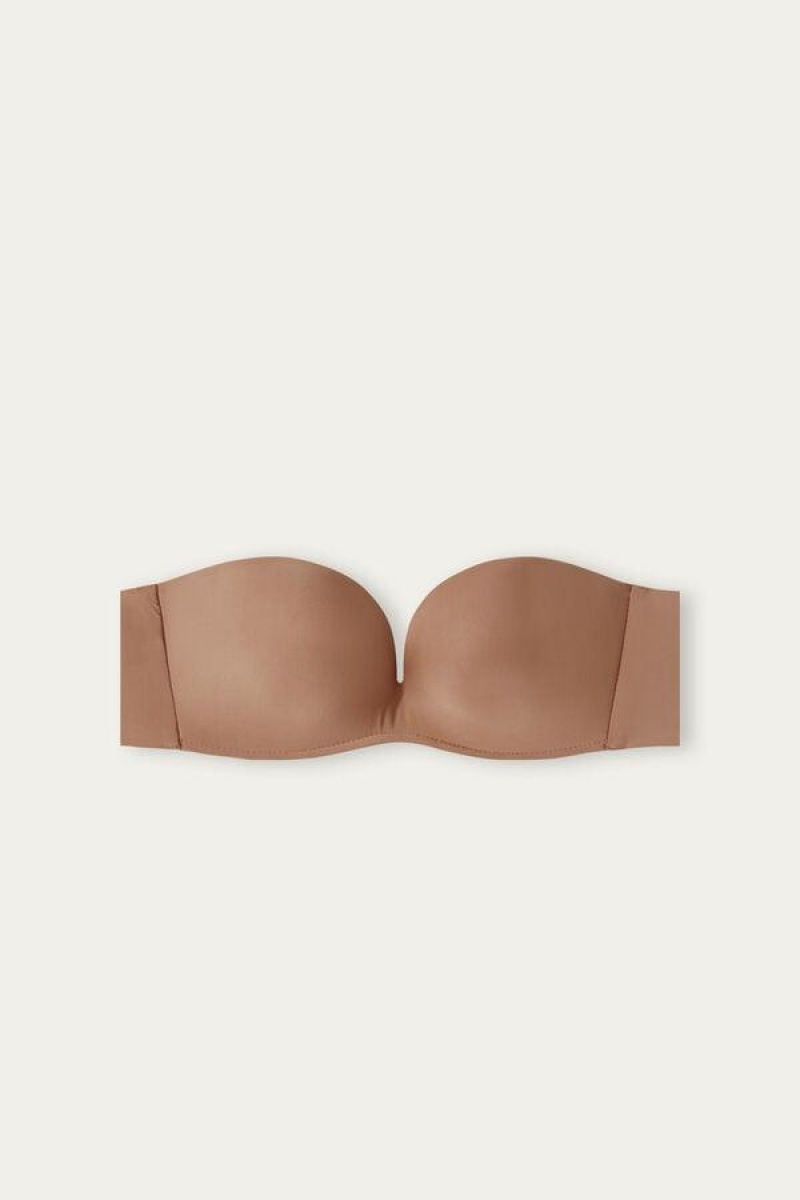 Intimissimi Daila Ultralight Microfiber Bandeau BH Dame Beige | NONB4848