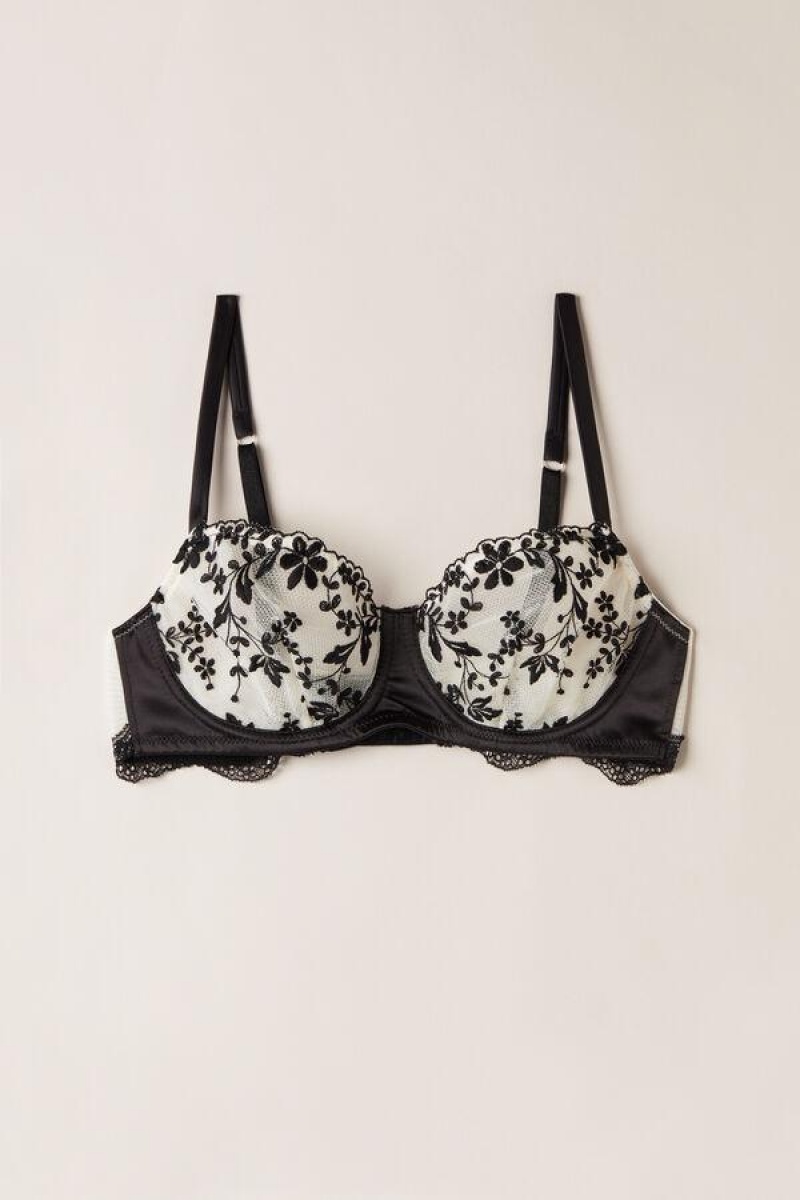 Intimissimi Delicate Love Daniela Balconette BH Dame Lyse Gul Svarte | NOIS4504